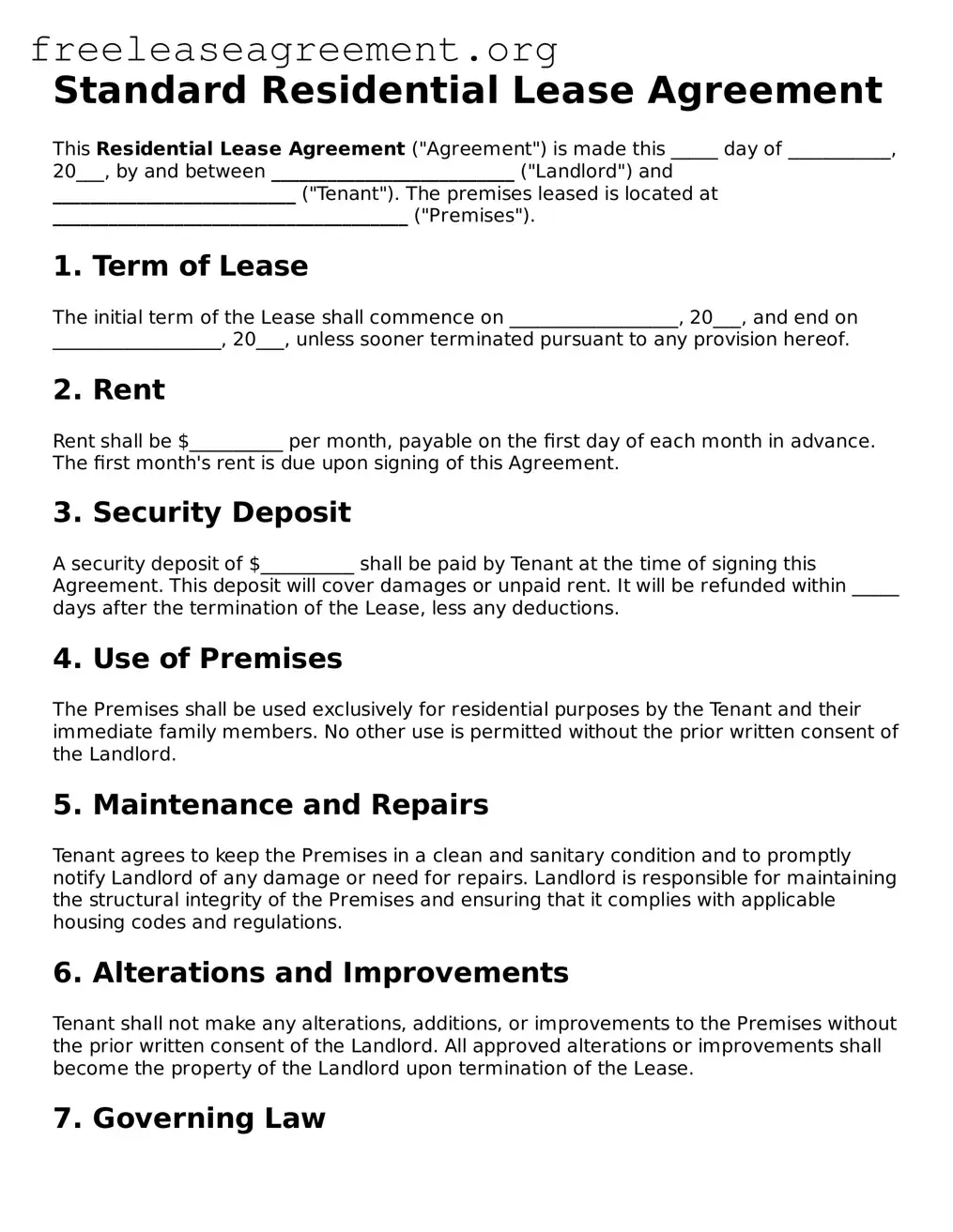 Official Lease Agreement Document